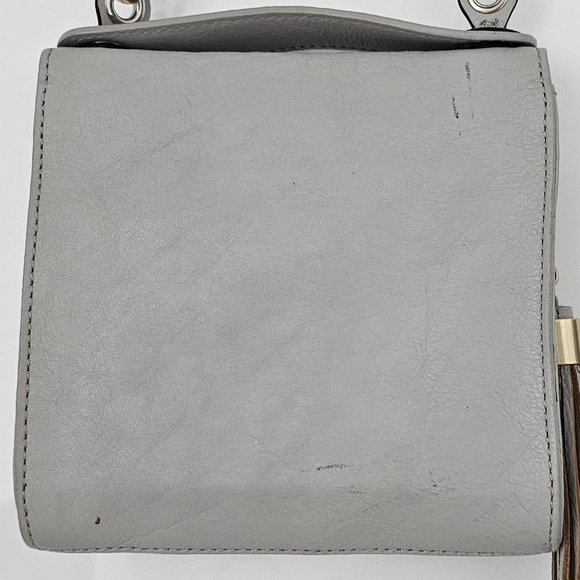 DIANE VON FURSTENBERG HARPER MINI CINZA SHOULDER BAG! - Picture 15 of 16